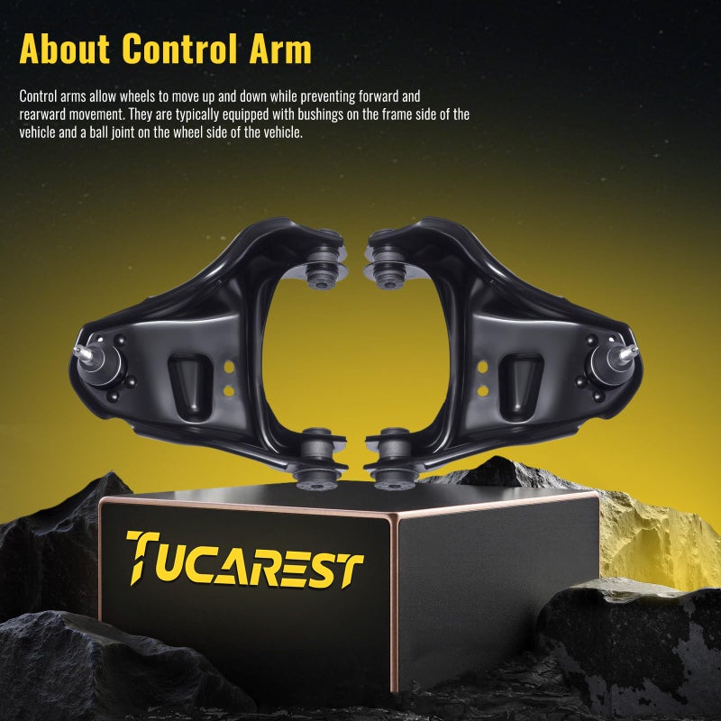 TUCAREST 2Pcs K620172 K620173 (For 4x4 4WD AWD) Front Upper Control Arm and Ball Joint Assembly Fit For Chevy S10 Blazer, G-MC S15 Jimmy Sonoma Syclone, Is-uzu Hombre Olds Bravada Suspension - Image 4